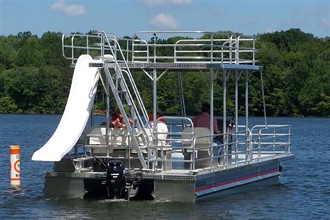 5 Best Double Decker Pontoon Boats With Slides Aka Funships