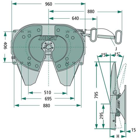 JOST Fifth-wheel coupling (218JSK37C08087AA) - Spare parts for agricultural machinery and tractors.