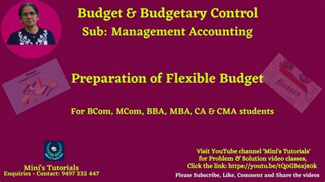 Budget And Budgetary Control Management Accounting 86 Youtube