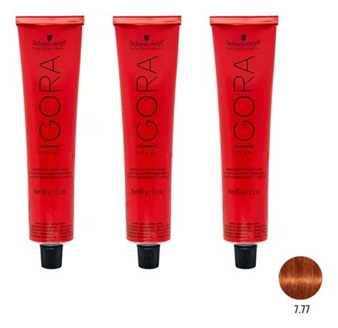 Schwarzkopf Igora Royal Kit X3 Tintura Pelo Tono 7 77 X 60gr