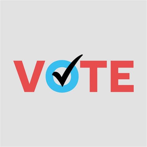 Premium Vector Vote Check Mark Vote Text I Voted Sticker Election