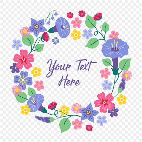 Beautiful Typography Vector Hd PNG Images Beautiful Flower Wreath With