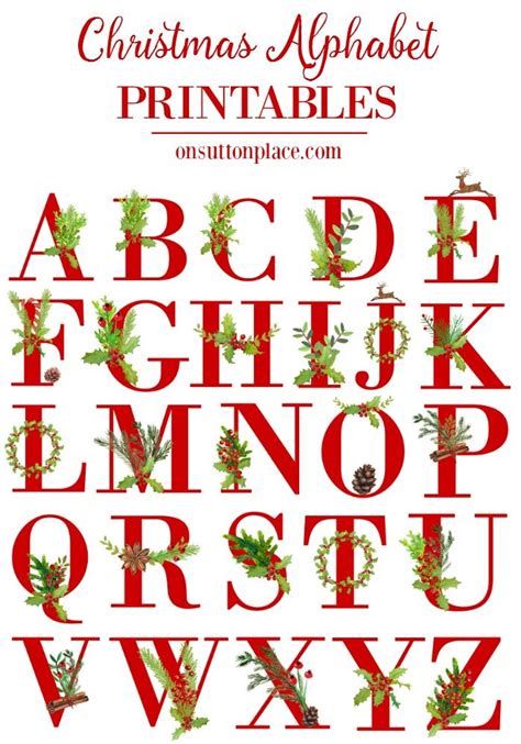 Osp Printables Directory Christmas Alphabet Christmas Lettering