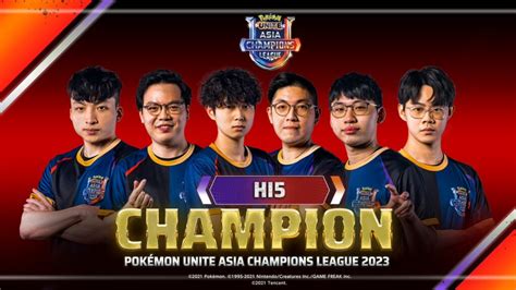 Hi5 crowned champions of the Pokémon UNITE Asia Champions League 2023