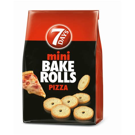 7days Σνακ Mini Bake Rolls Πίτσα 150g Ab