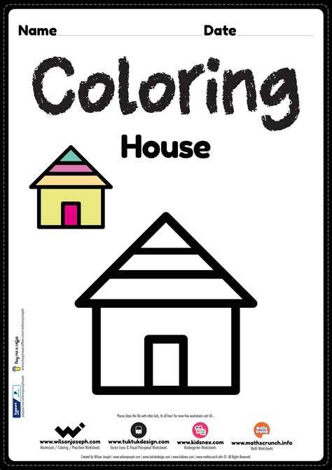 House Coloring Page Free Printable PDF For Preschool Kids, 57% OFF