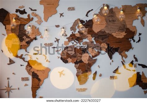 World Map Earth Showing Continents On Stock Photo 2227633327 | Shutterstock