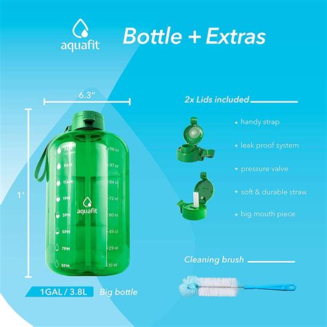 Buy Aquafit Gallon Water Bottle With Time Marker Gallon Water