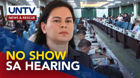 Vp Sara Hindi Dumalo Sa Ikalawang Budget Hearing Ng Ovp Youtube