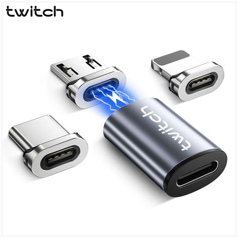 3 In 1 อะแดปเตอร์เชื่อมต่อแม่เหล็ก Type C Usb C ตัวเมีย เป็น Micro ตัว