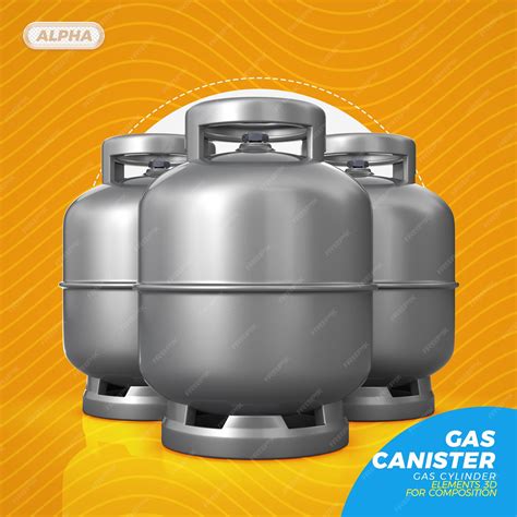 Premium Psd Gas Cylinder In 3d Rendering Isolated