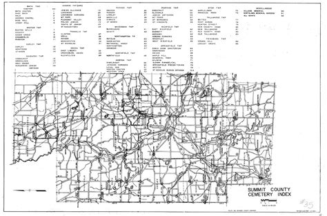 Wpa Cemetery Plat Maps Summit County Ohio Cemetery Locator Map With Cemetery Names And Summit