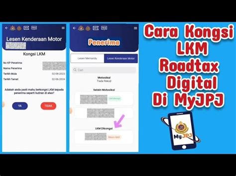 Cara Kongsi LKM Roadtax Digital Di MyJPJ Apps 2023 YouTube