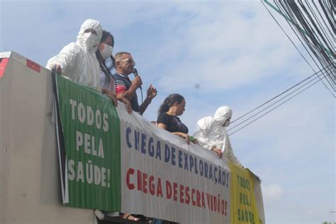 Am Trabalhadores Da Sa De Protestam Em Frente Ao Mpf A Nova Democracia