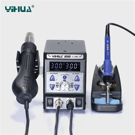 Yihua D II Professional LED Digital Hot Air Gun Soldering Iron SMD Rework Station Hot Air