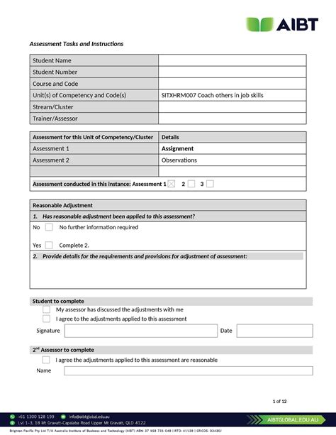 Sitxhrm Assessment Assignment Assessment Tasks And