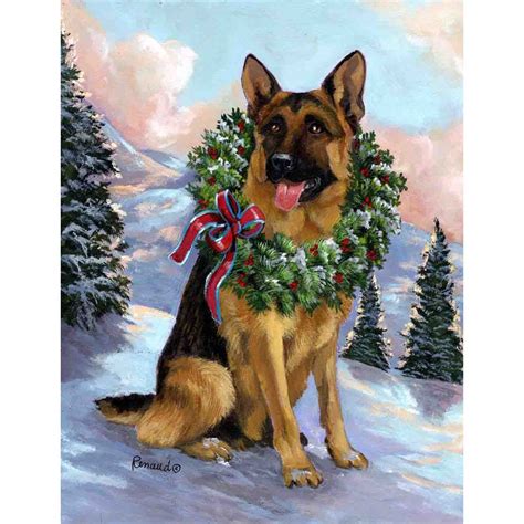 Christmas Dog Painting at PaintingValley.com | Explore collection of ...