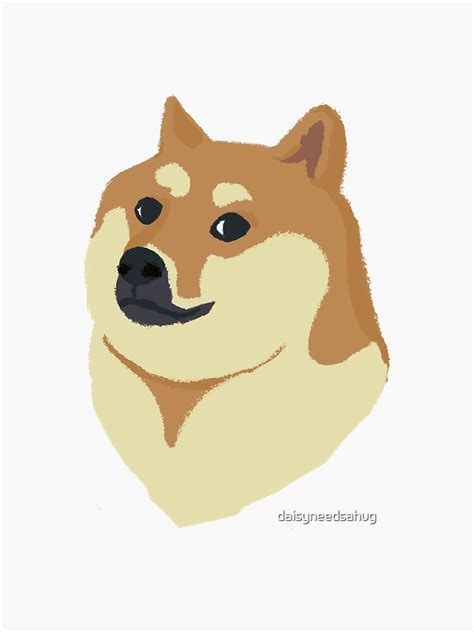 "Doge - Hand-drawn Doge Meme" Sticker by daisyneedsahug | Redbubble