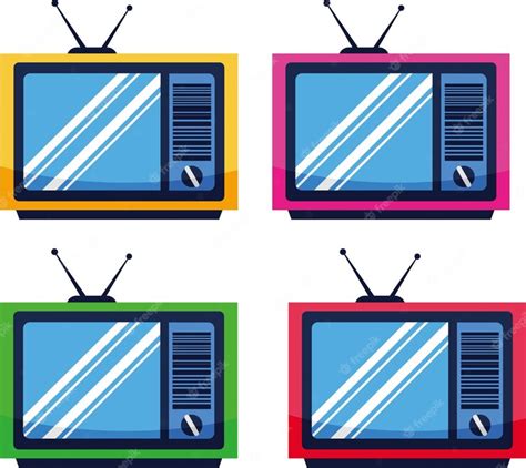 Premium Vector | Tv set vector illustration. vector television with ...