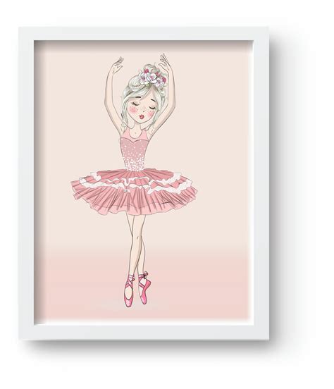 Quadro Decorativo Infantil Trio Rosa Bailarinas Qdt Elo