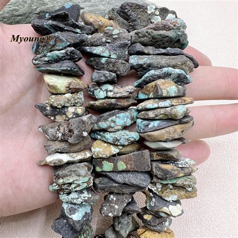 Rough Irregular Natural African Turquoises Gems Stone Nugget Beads For