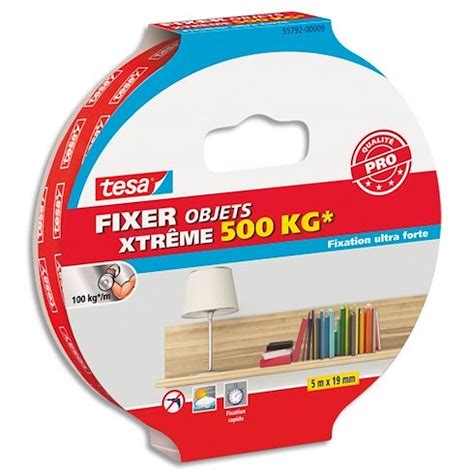 Adhésif double face ultra fort format 5mx19mm pour fixer en intérieur