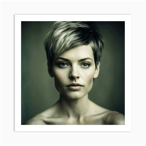 Short Haired Woman Art Print By Lanny Fy