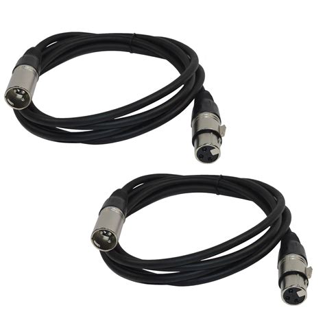 Amazon HQRP 2 Pack 6ft 3 Pin XLR Male To XLR Female Microphone