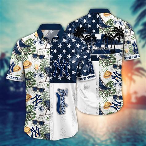 New York Yankees Mlb Flower Hawaii Shirt And Tshirt For Fans Summer