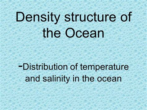 Relative Contributions Of Temperature And Salinity To Off