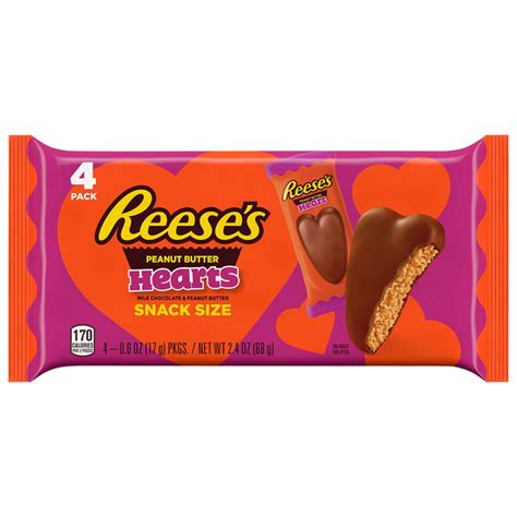 Save On Reeses Hearts Milk Chocolate And Peanut Butter Cups Valentines