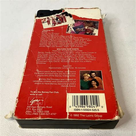 Vintage 1992 Barney Waiting For Santa Sing | Grelly USA