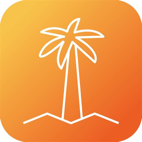 Beautiful Coconut Tree Line Vector Icon Vector Art At Vecteezy