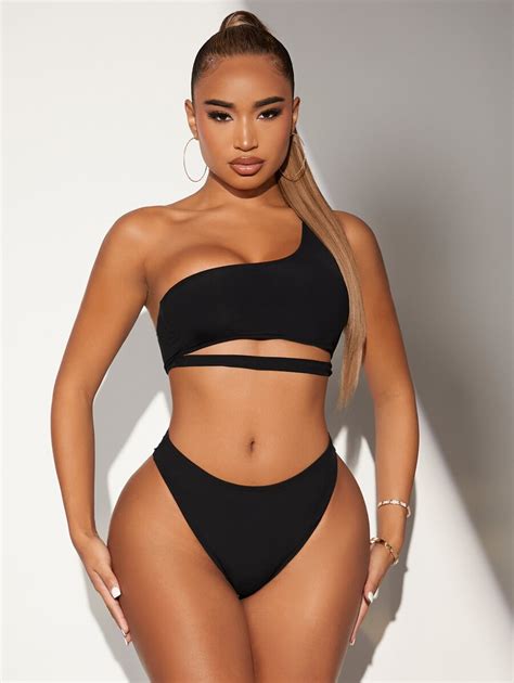 SHEIN Swim BAE Cut Out Rib Bikini Top SHEIN USA