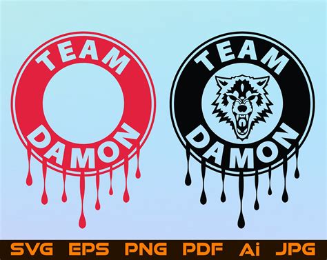 Team Damon Svg File For Cricut Design Space Cut Files Etsy Uk