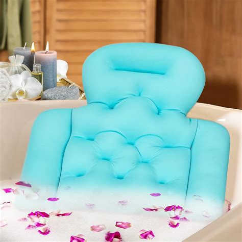 Amazon.com: Bath Pillow Bathtub Pillow, Bath Pillows for Tub with Mesh Laundry Bag & Non-Slip ...