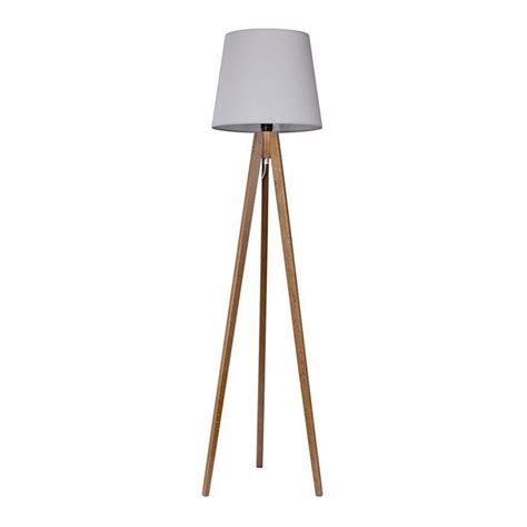 Lampadaire CONE 1xE27 60W 230V chêne gris Lumimania