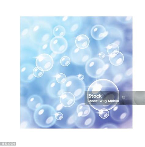 흐릿한 비눗방울 블루 기포에 대한 스톡 벡터 아트 및 기타 이미지 기포 마실 것 모션블러 Istock