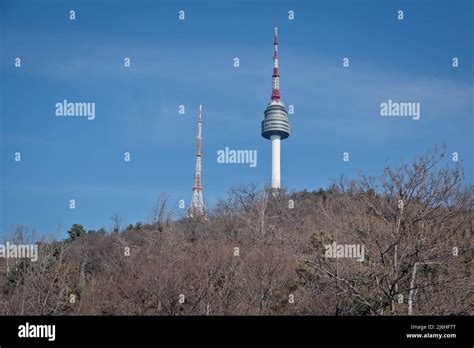 Namsan Tower In Yongsan Seoul South Korea On January Stock