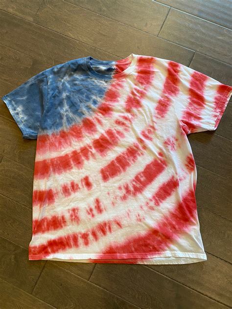 4th Of July Tie Dye Red White Blue T Shirt Etsy