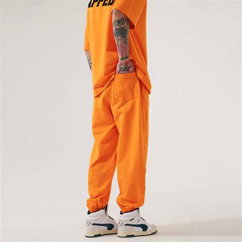 Zapped Oversize T Shirt And Jogger Pant Cord Set Orange