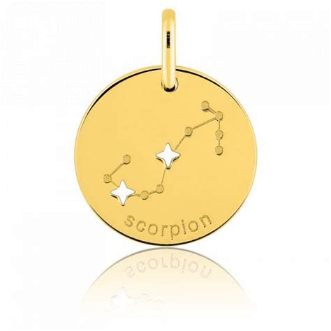 Pendentif Constellation Scorpion Or Jaune 750 Emanessence Ocarat