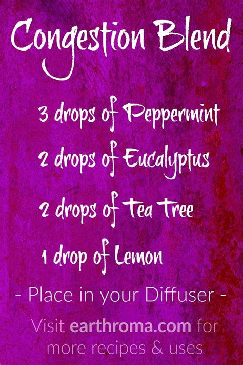 Essential Oil Congestion Diffuser Blend Earthroma