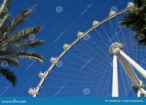 Ferris Wheel in Las Vegas on a Background of Blue Sky Stock Image ...