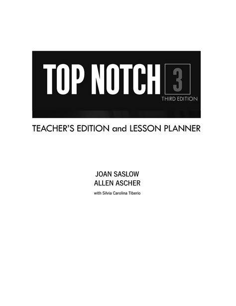 Top Notch 3B Teacher S Book 3rd Edition TEACHERS EDITION And