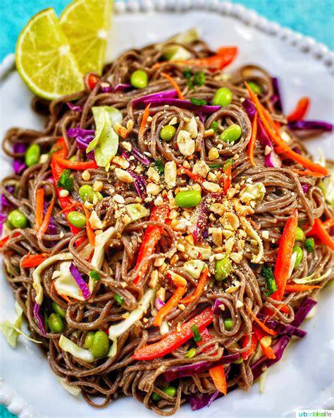 Soba Noodles With Vegetables And Peanut Sauce Urban Bliss Life