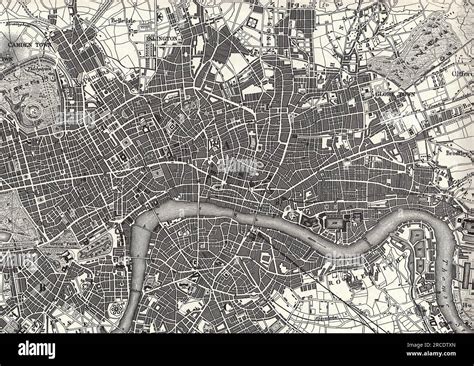 London map black and white hi-res stock photography and images - Alamy