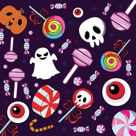 Premium Vector Happy Halloween Seamless Pattern