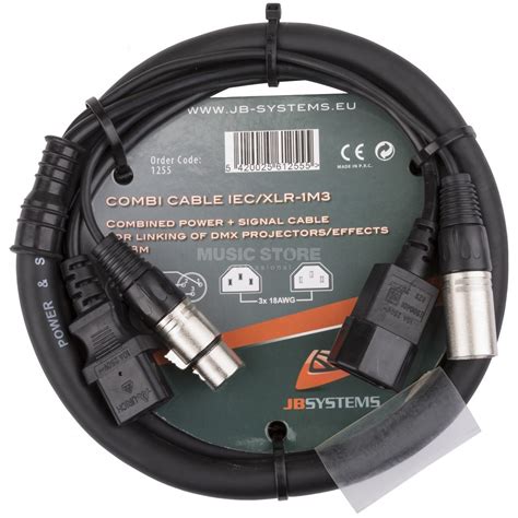 Briteq Iec Xlr M Combi Cable M Black Dv