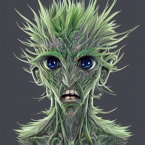 A Humanoid Plant Monster Highly Detailed Digital Stable Diffusion